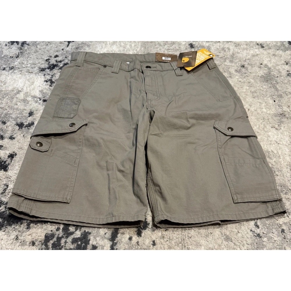 Carhartt Cargo Short Mens Sz 36  Rip Stop Relaxed Fit Work Green-ish Beige New